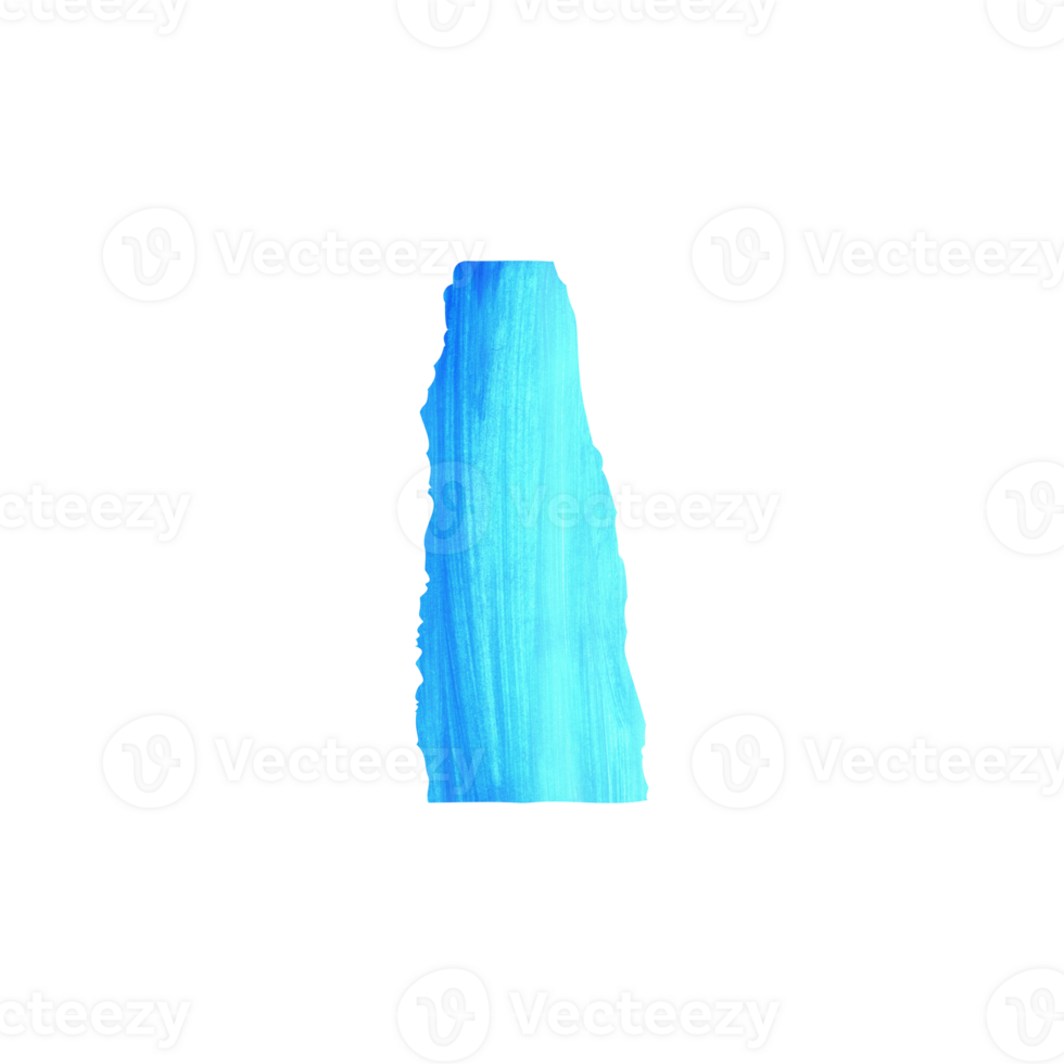 Abstract blue watercolor brush stroke design element png