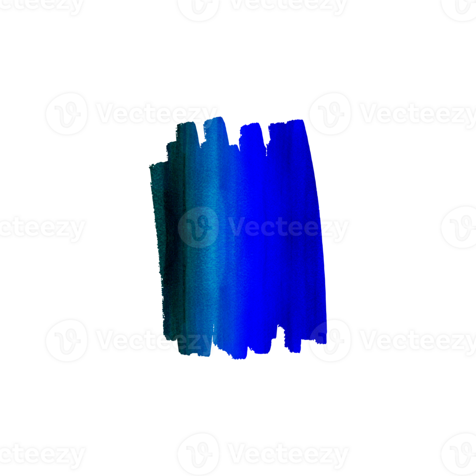 Abstract blue gradient watercolor brushstroke texture png