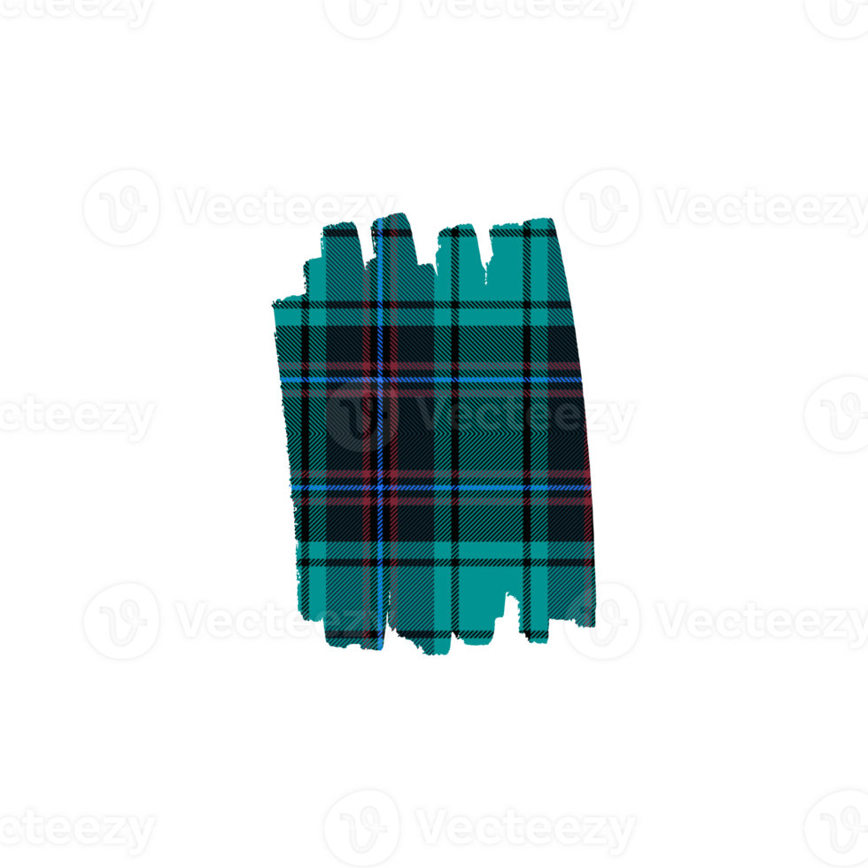 Abstract turquoise and black plaid brush stroke pattern png