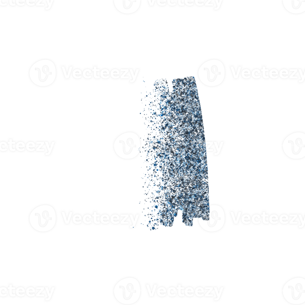 Abstract particle paint brush stroke effect png