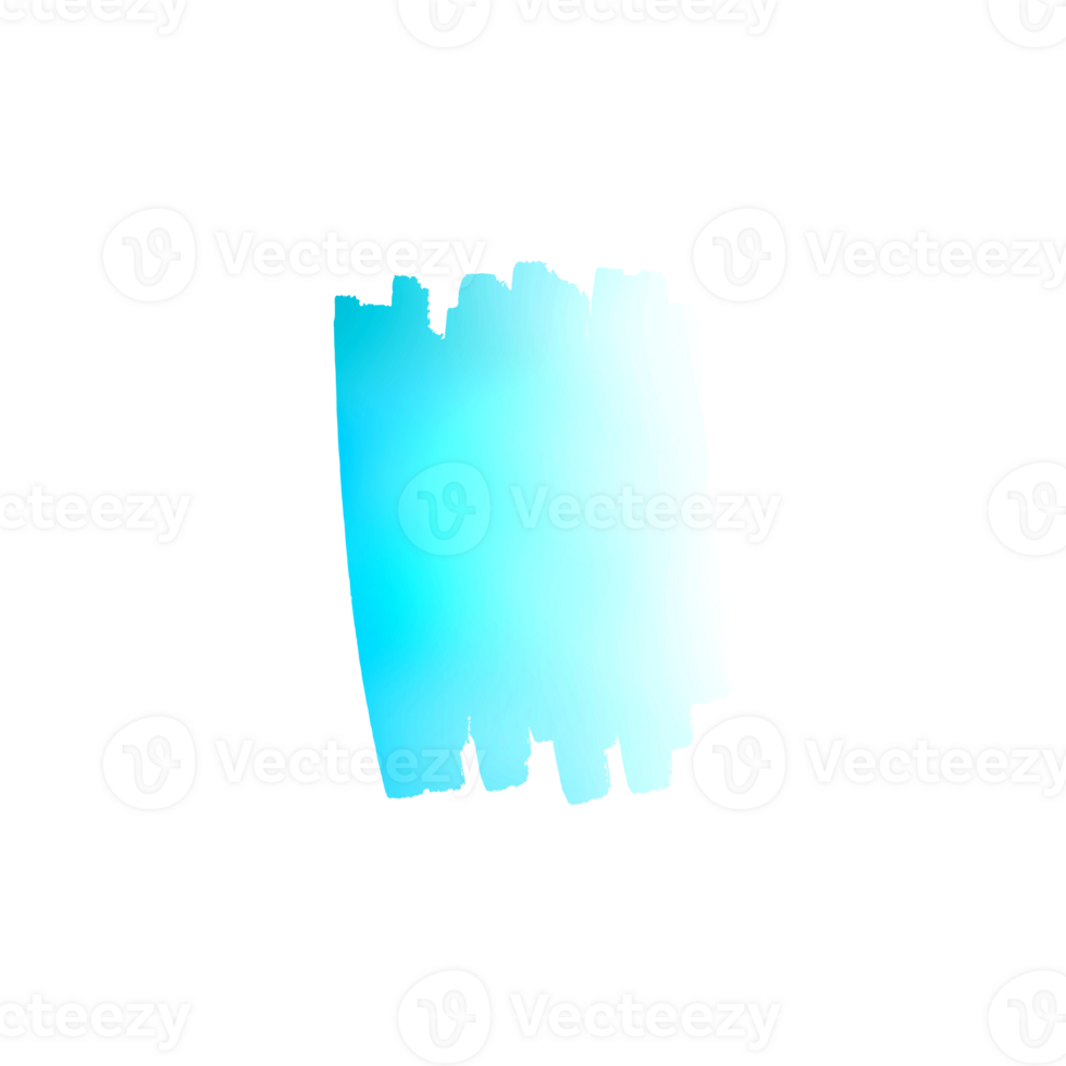 Abstract blue gradient brush stroke design element png