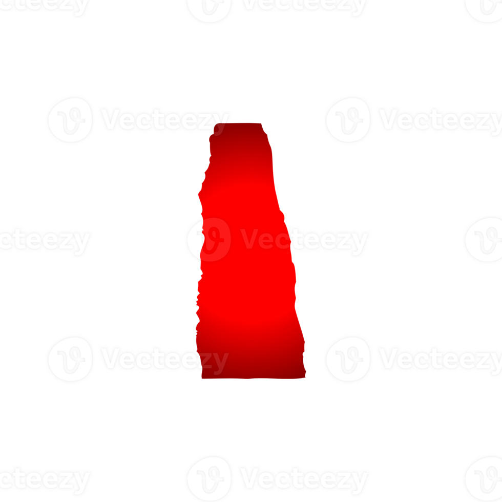 Vibrant red gradient shape of the state of Alabama png
