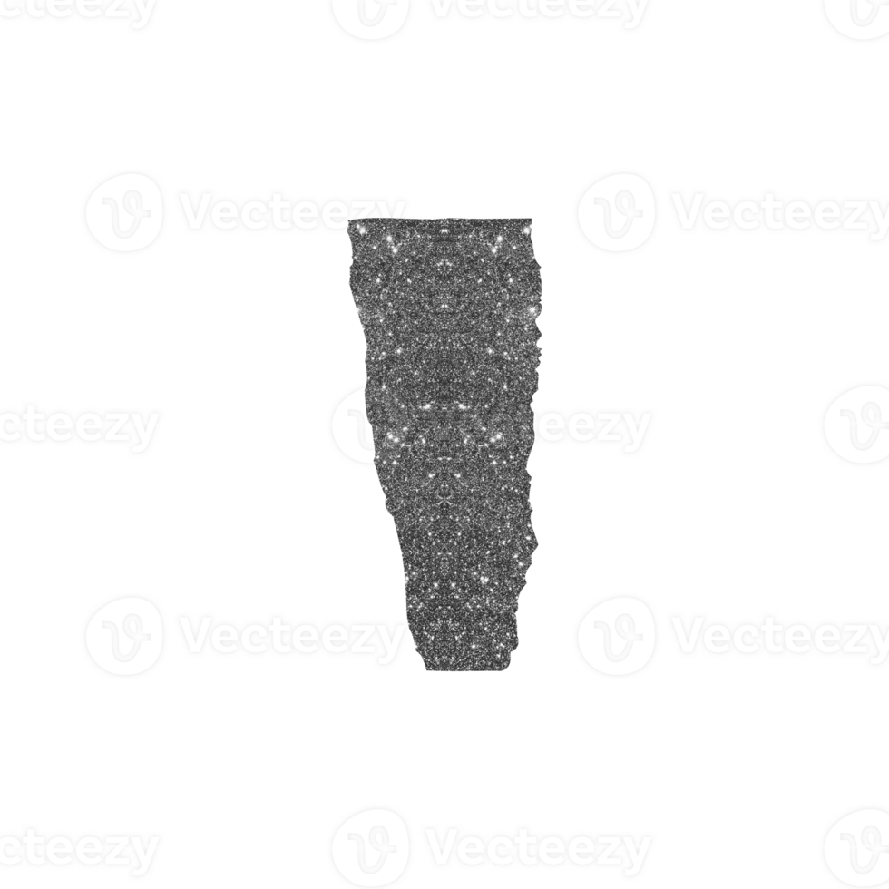 Abstract vertical shape filled with dark glitter texture png