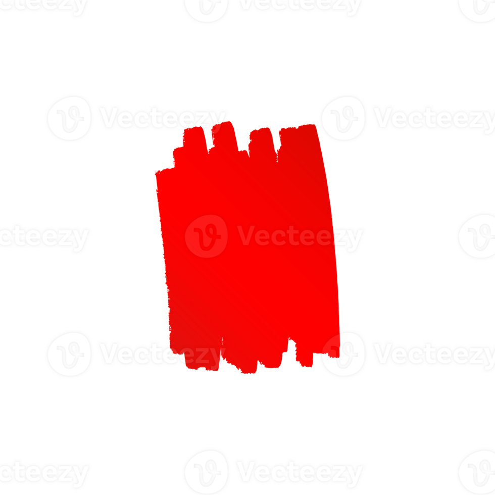 Abstract red paint brush stroke design element png