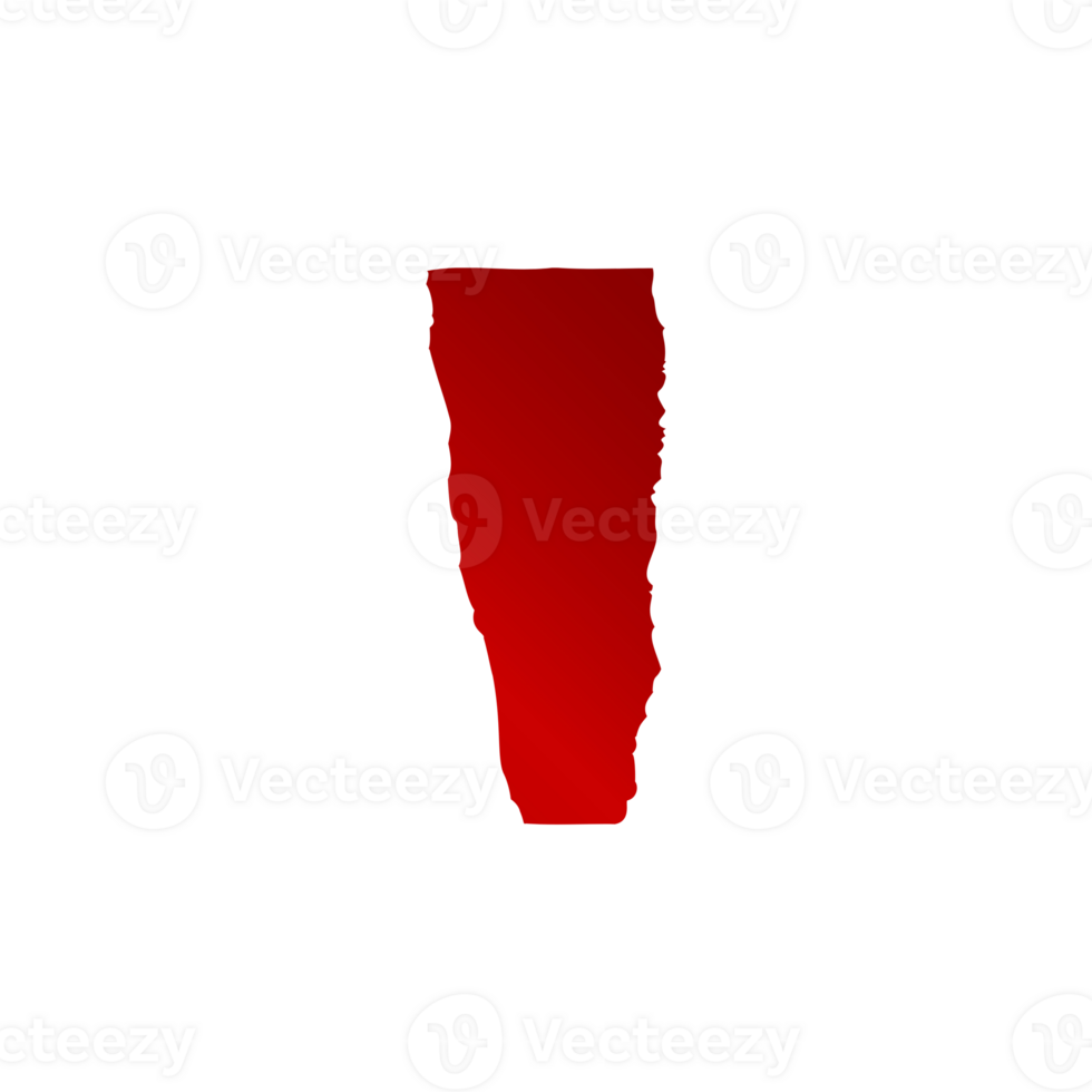 Abstract red shape with rough edge and gradient fill png