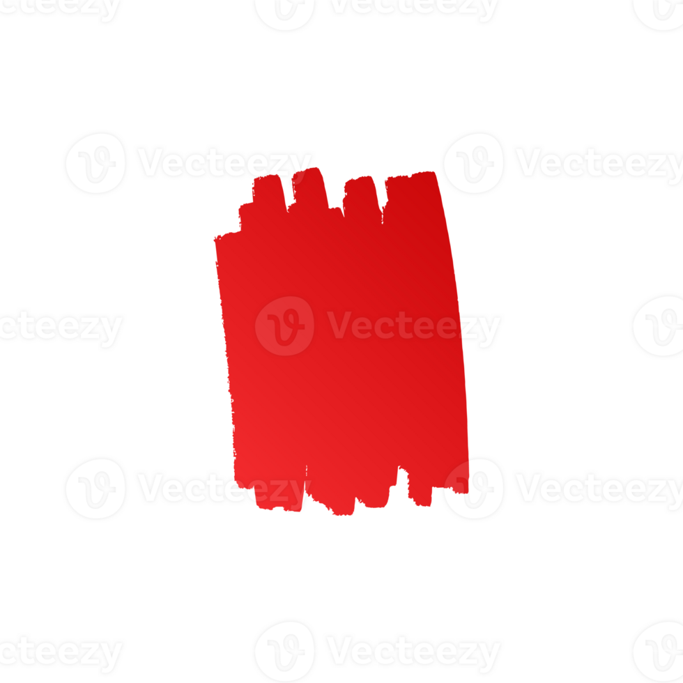 Bold red brush stroke paint element png
