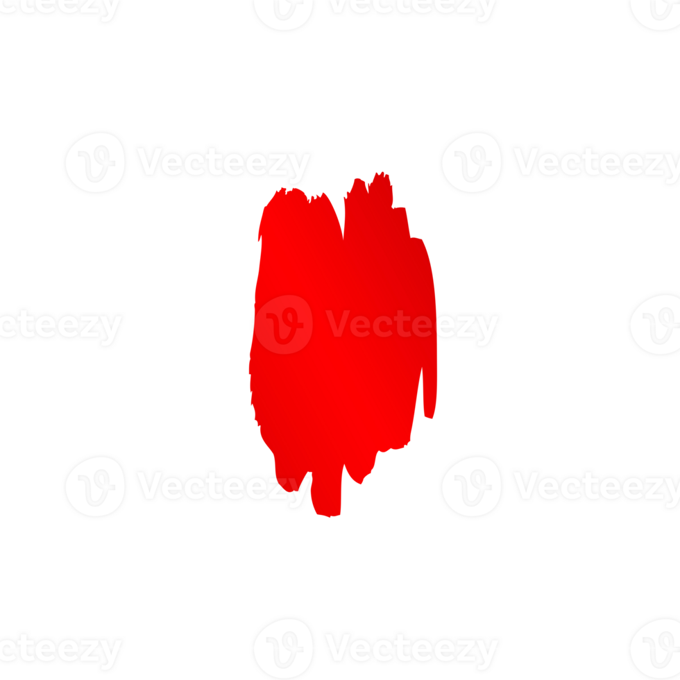 Expressive red brush stroke or paint mark png