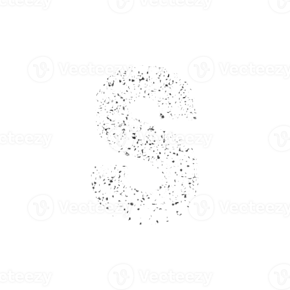 Abstract particle letter S png