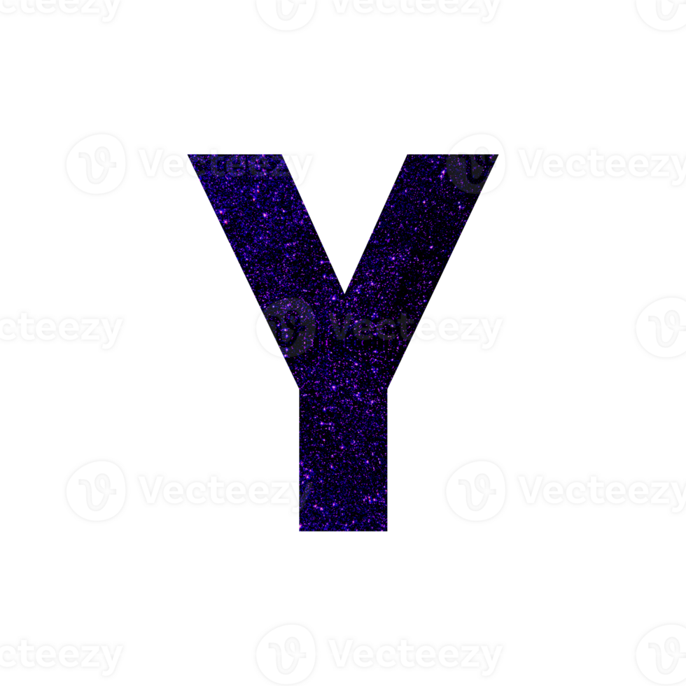 Purple glitter textured uppercase English alphabet letter Y png