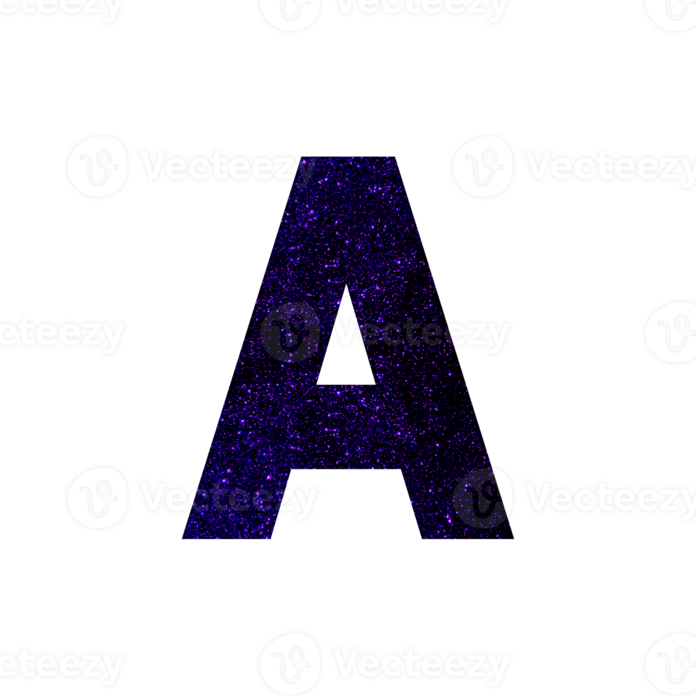 Purple glitter textured uppercase letter A png