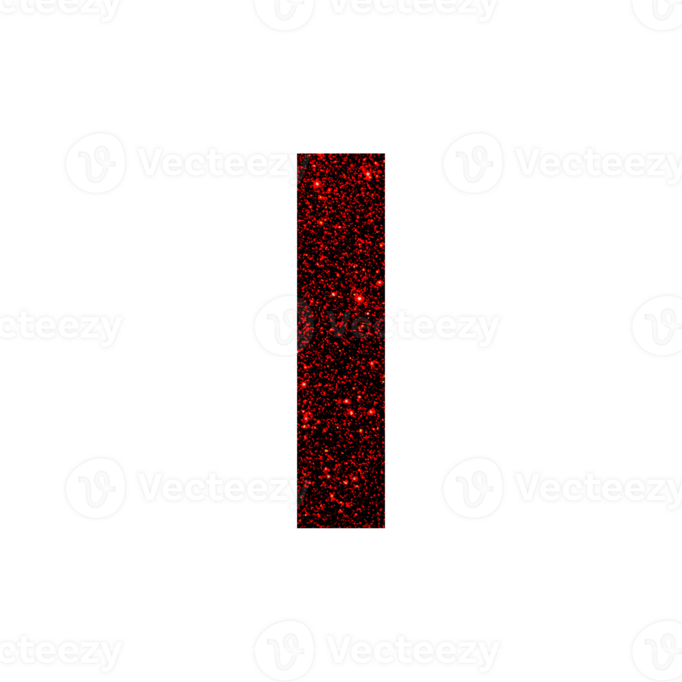 Uppercase letter I filled with red dots on black background png