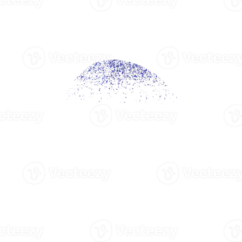 Abstract blue particles creating a textured shape png