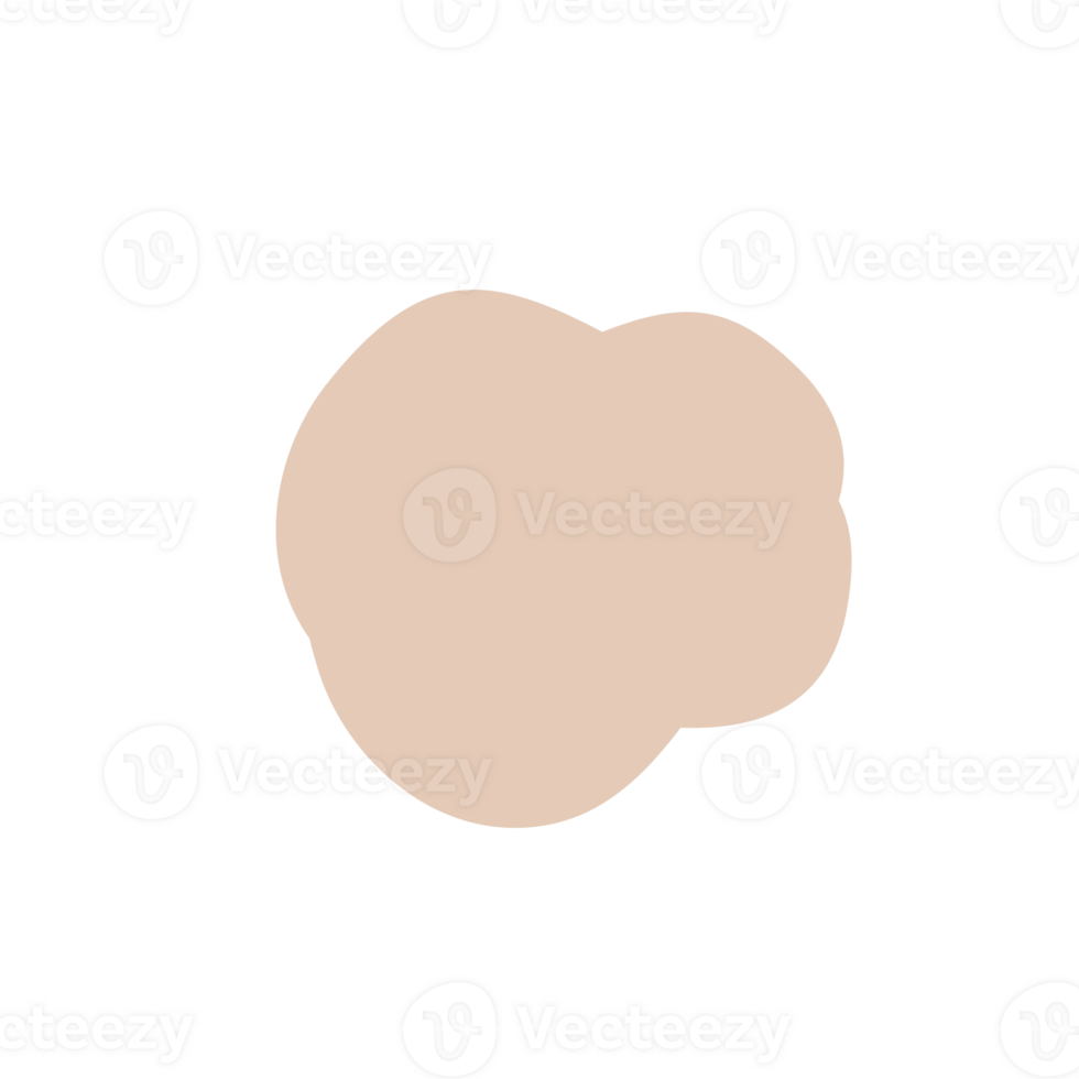 Abstract organic muted color shape element png