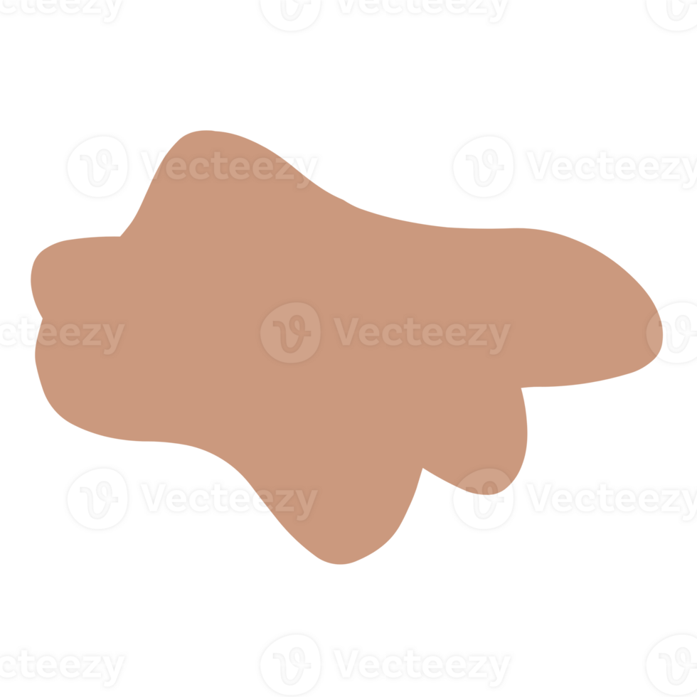 A soft irregular abstract shape in a muted color png
