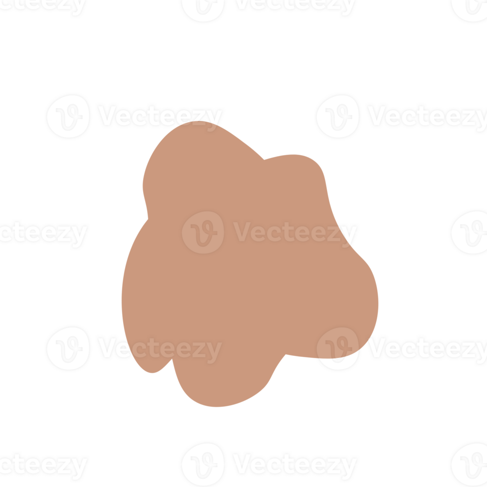 Abstract organic brown shape design element png