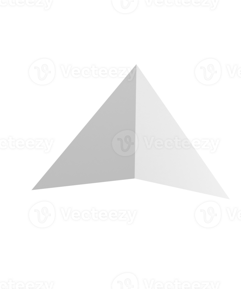 Abstract grey geometric 3D shape with sharp angles png