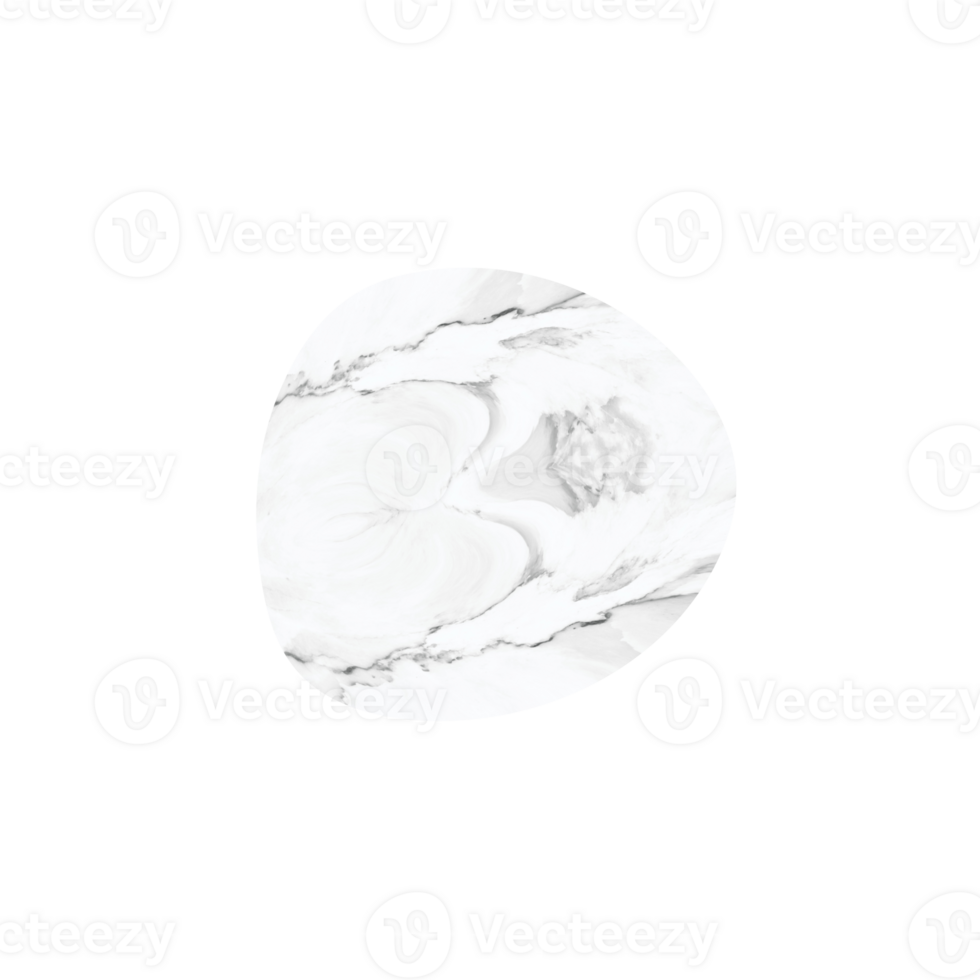 Abstract organic shape with marble texture png