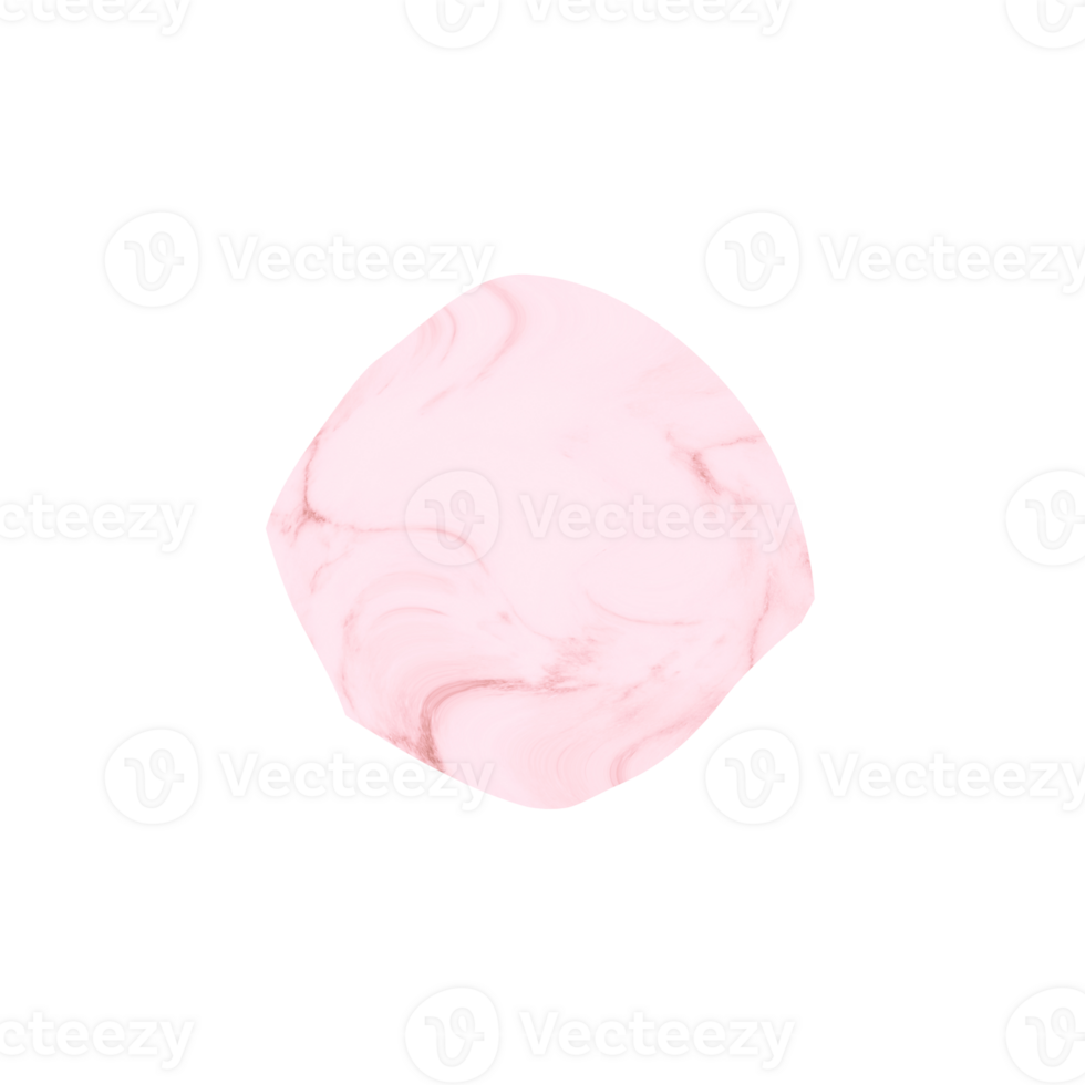 Abstract organic pink marble shape element png