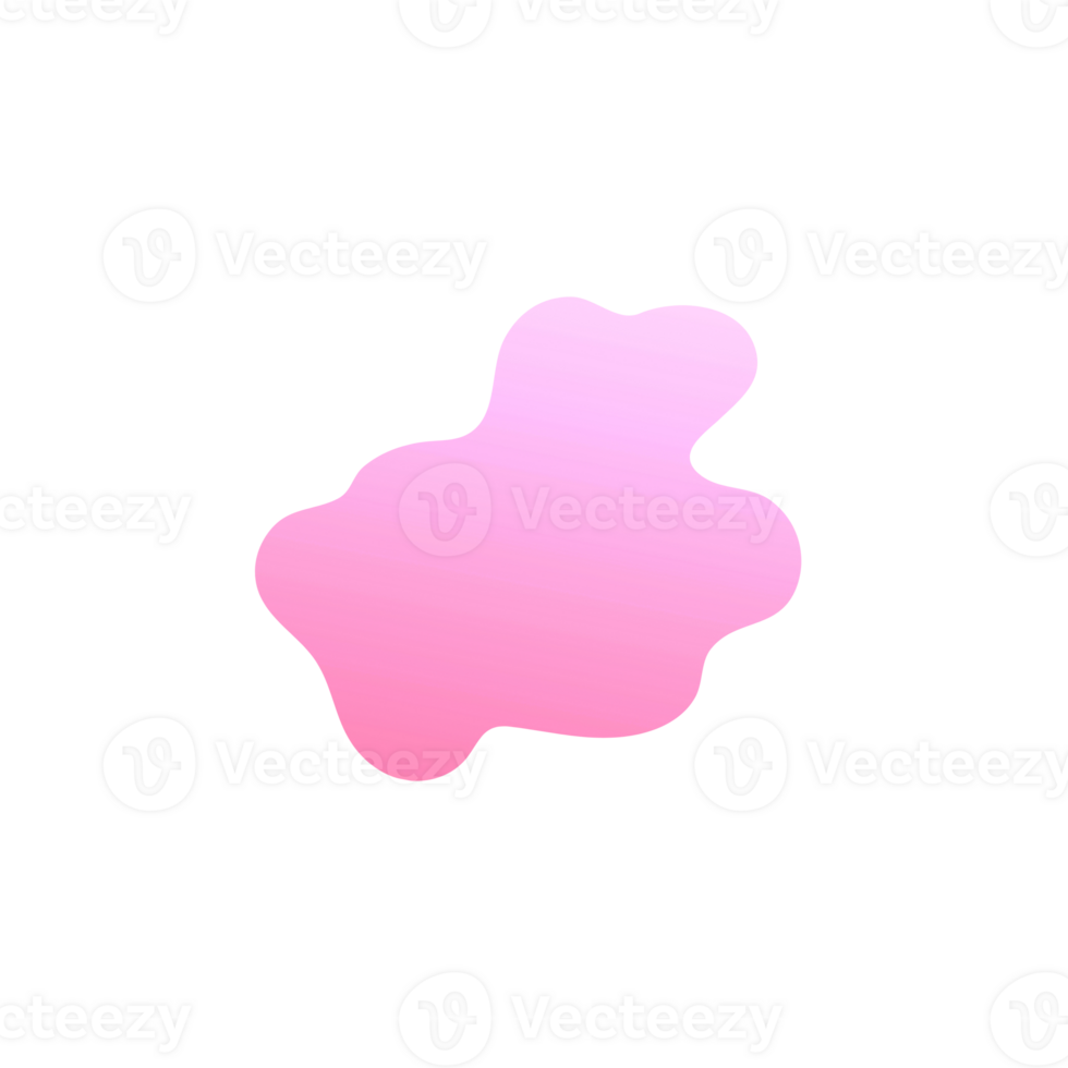 Abstract pink gradient organic amorphous shape design element png