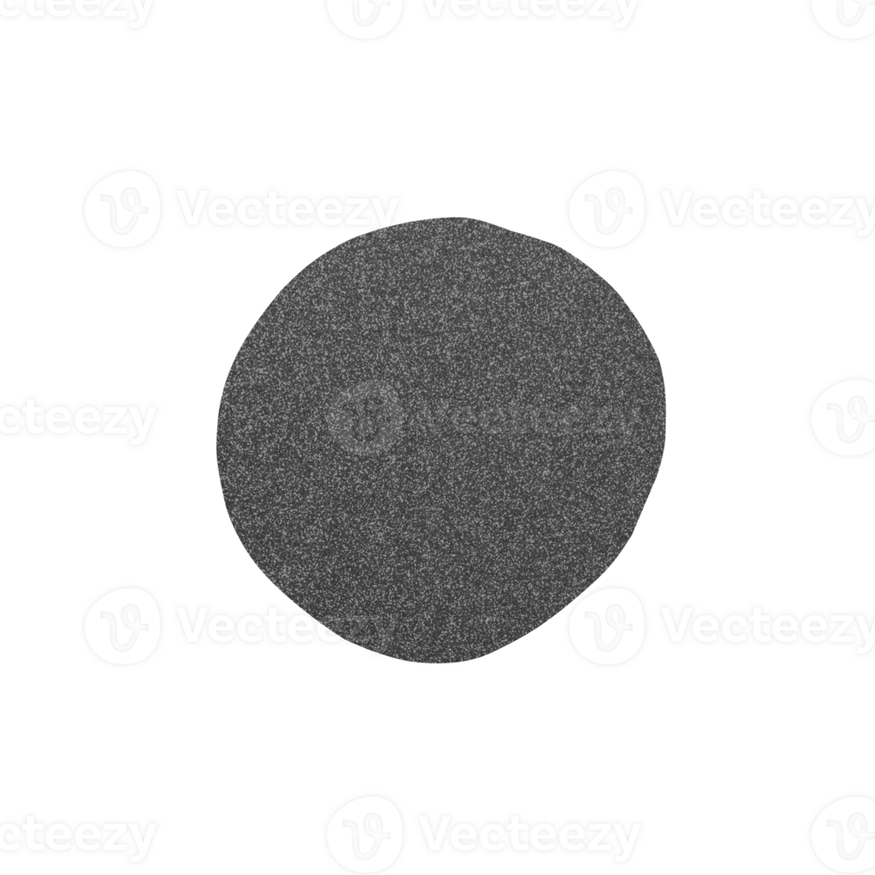 Rough dark grey abstract shape with speckled texture png