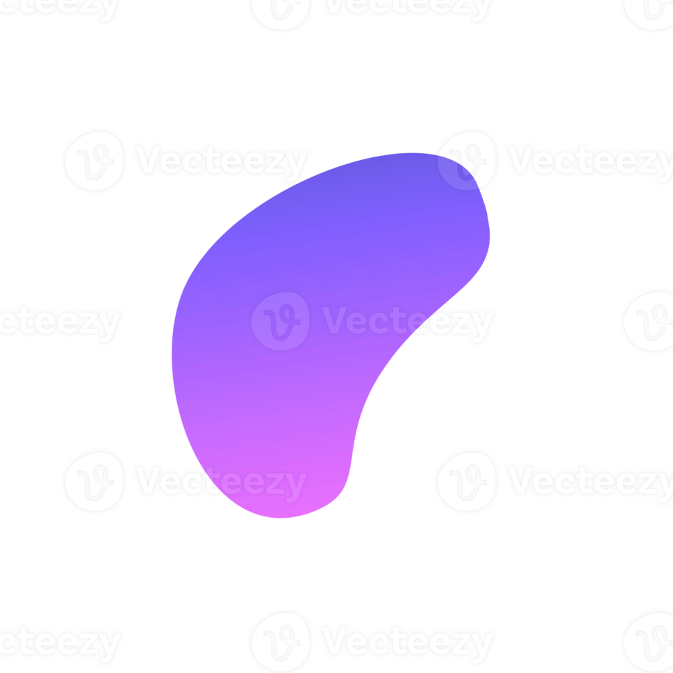 Abstract flowing shape with vibrant purple pink gradient png