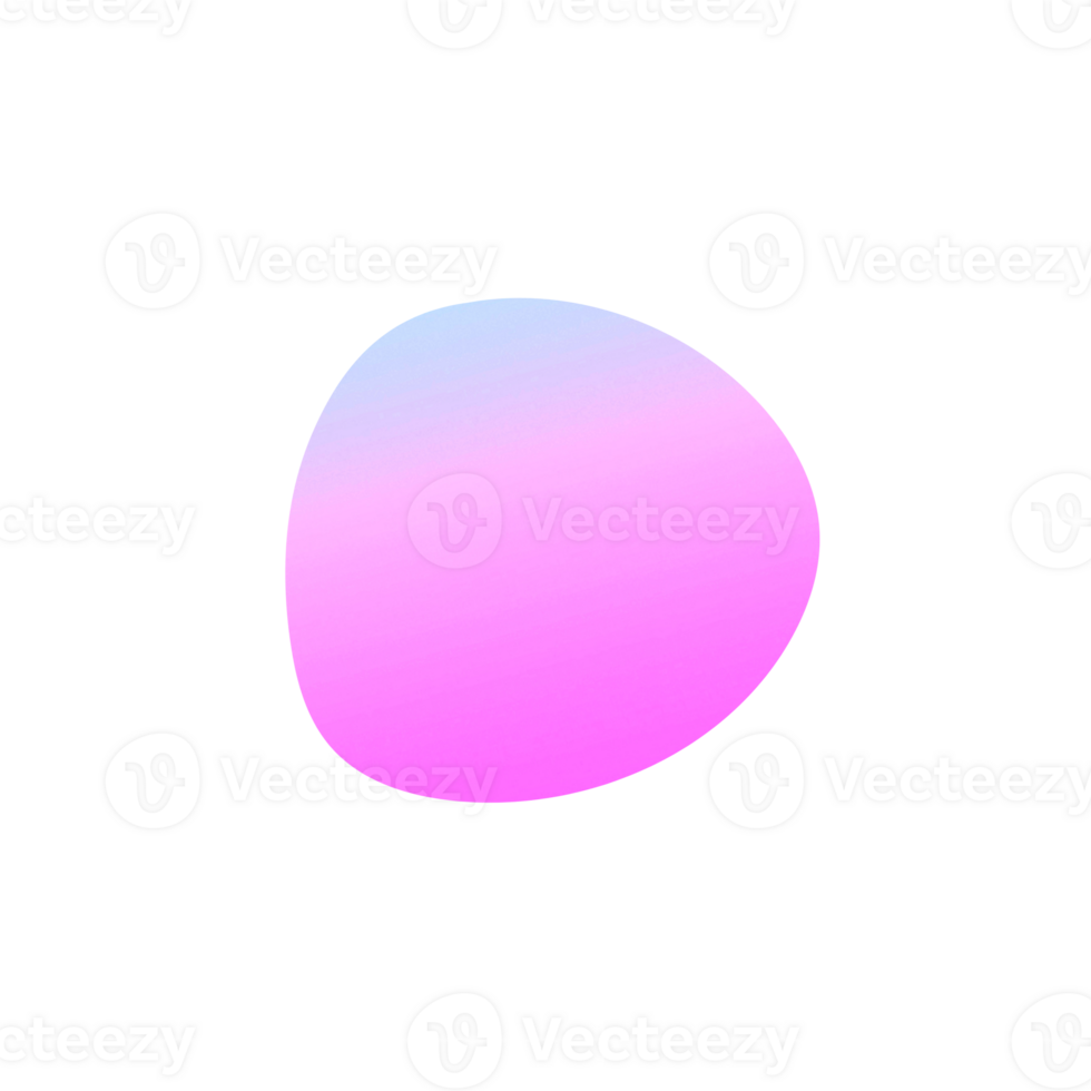 Abstract colorful gradient blob shape png