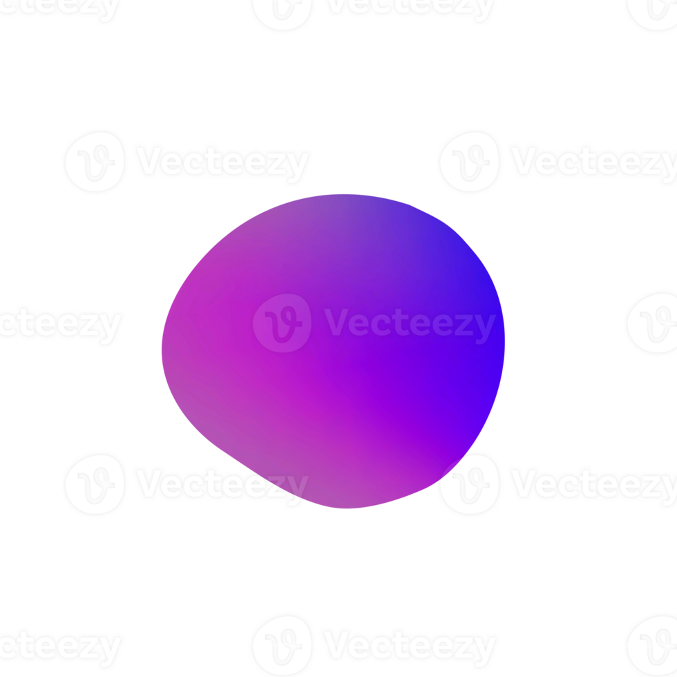 Fluid purple and blue gradient abstract design element png