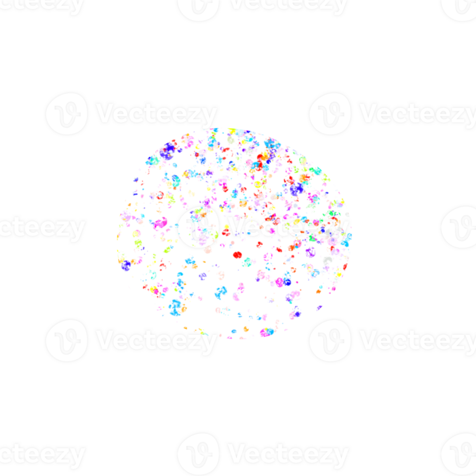 Abstract colorful confetti circle design element png