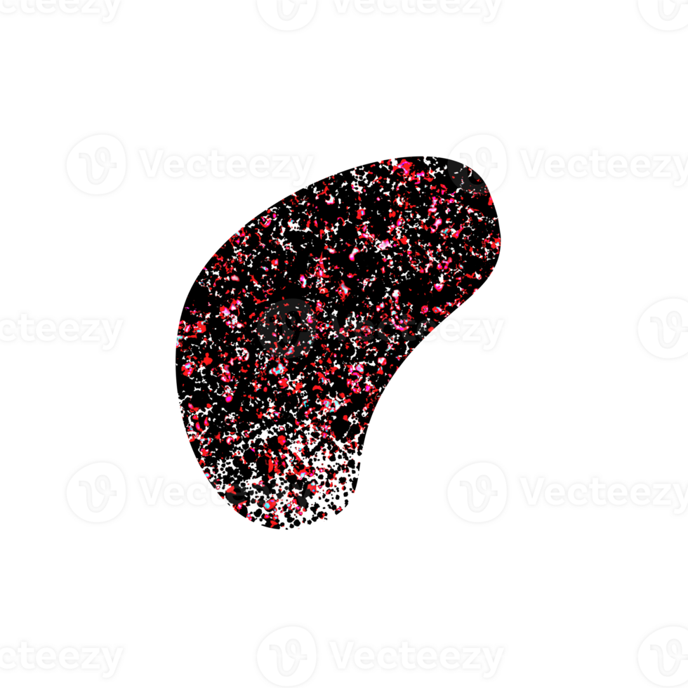 Abstract irregular shape with glittering speckle texture png