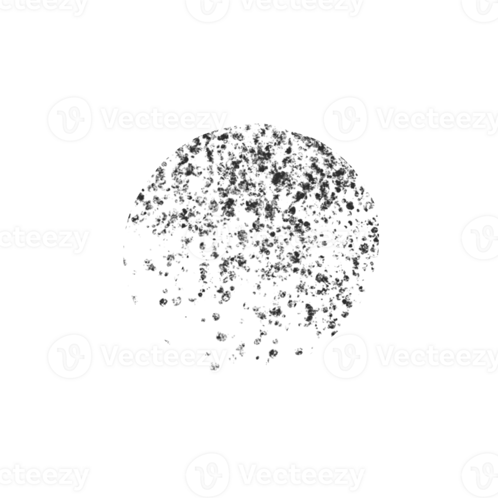 Abstract black texture circle shape design element png