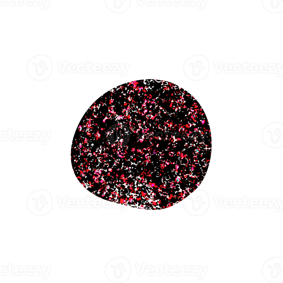 Abstract irregular shape with colorful glitter texture png