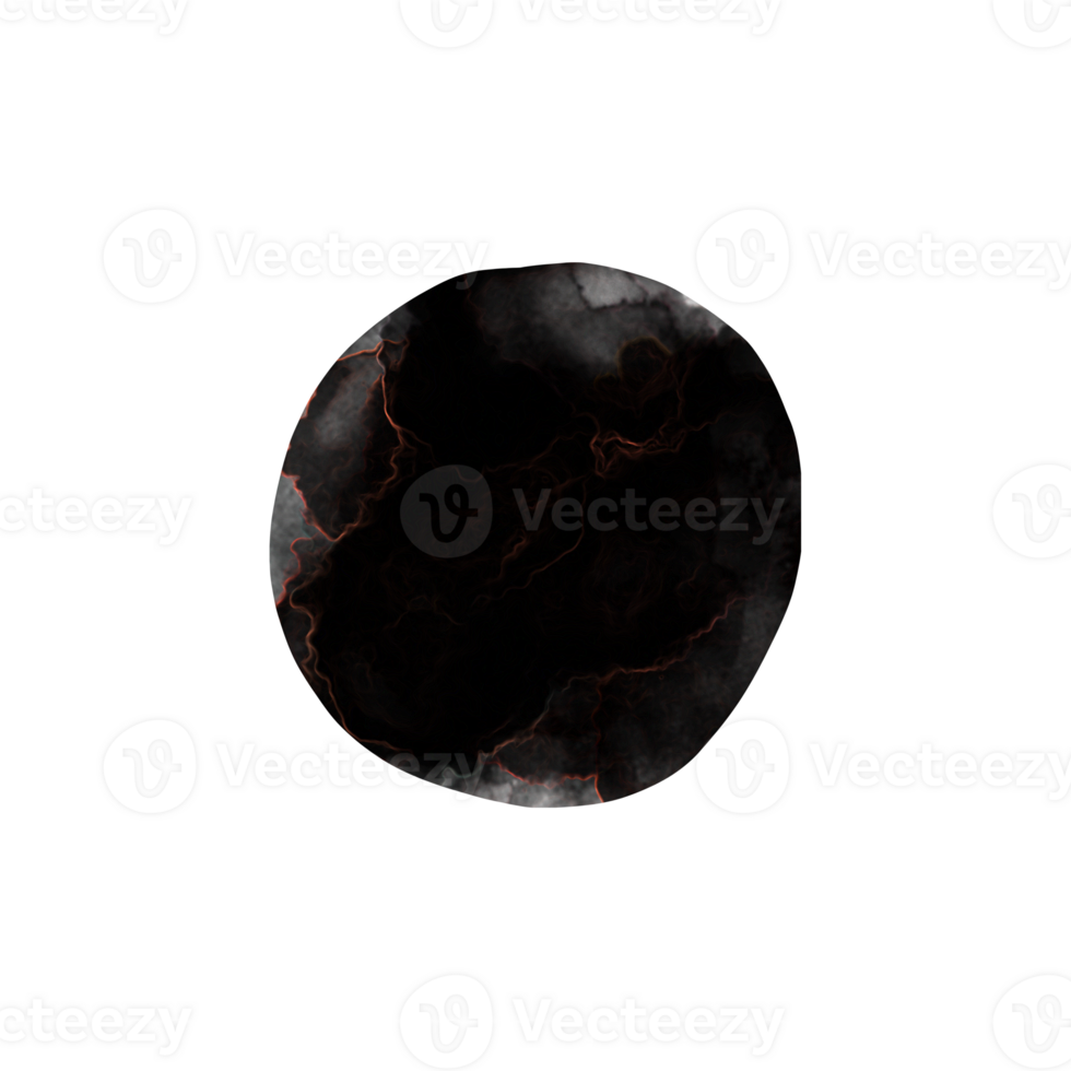 Abstract dark circle with glowing red lines and texture png