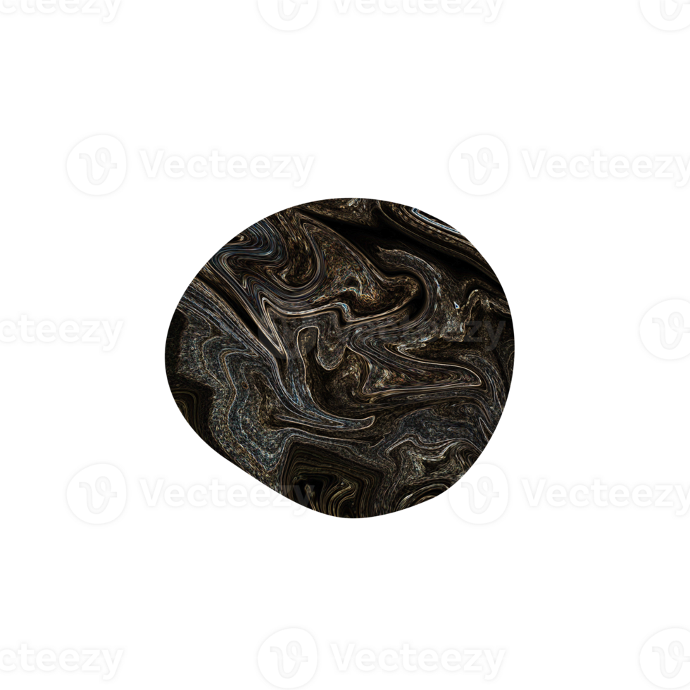Textured orb with abstract swirling dark and gold tones png