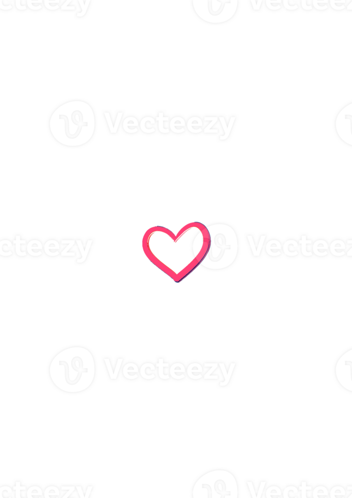 Sketchy pink heart symbol design png