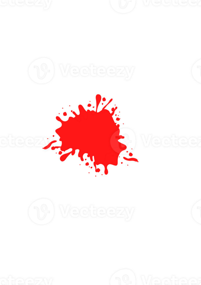 Vibrant red paint splatter graphic design png