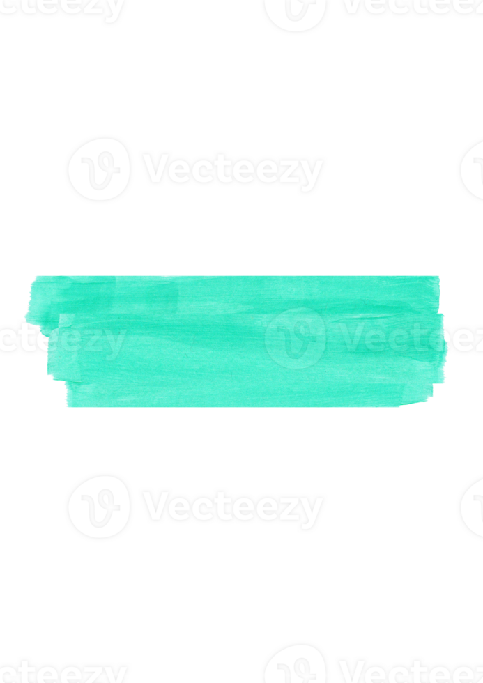 Abstract turquoise paint brush stroke element png