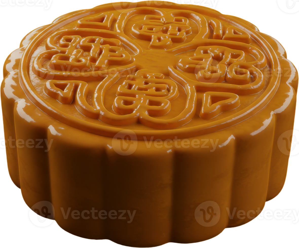 Traditional chinese mooncake with double happiness symbol for mid autumn festival png