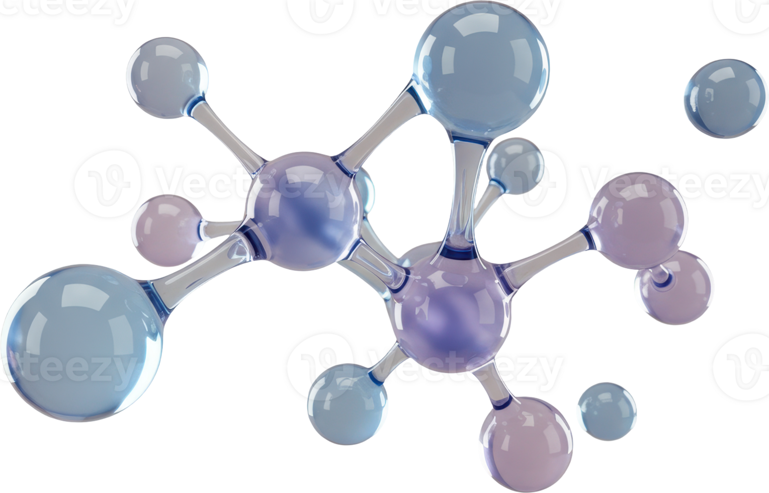 Abstract molecular structure with interconnected spheres representing science and technology png