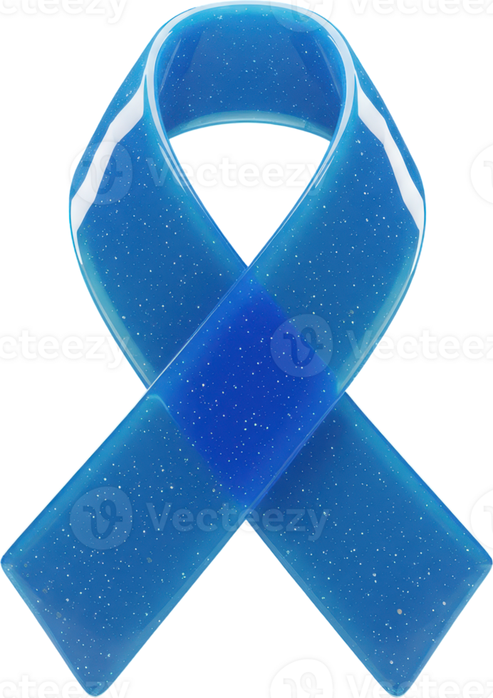 Vibrant blue awareness ribbon for support, causes, and health campaigns png