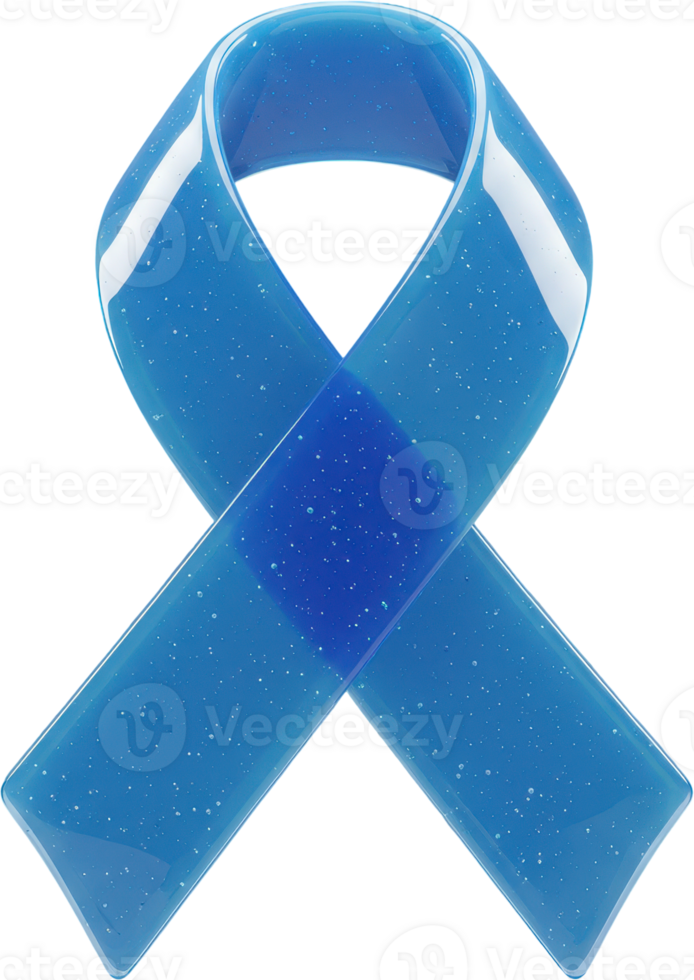 Vibrant blue awareness ribbon symbolizing support and important causes png