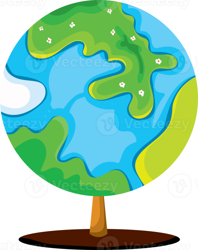 Global Awareness Theme Featuring Colorful World Map png