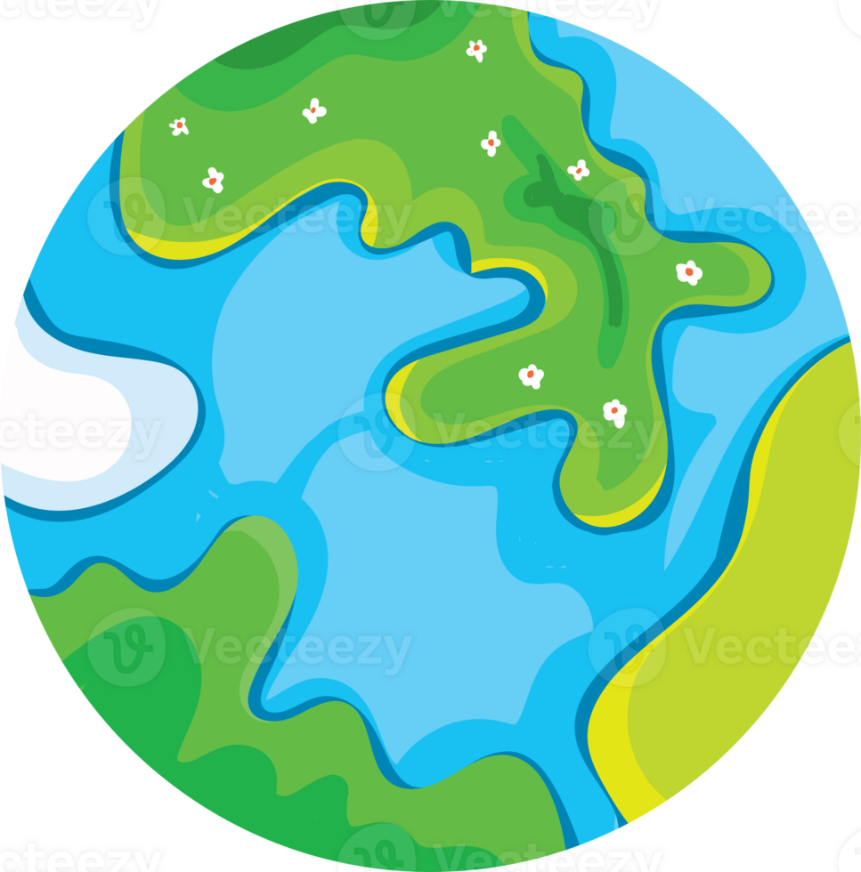 Environmental Concept with World Map for Earth Day png