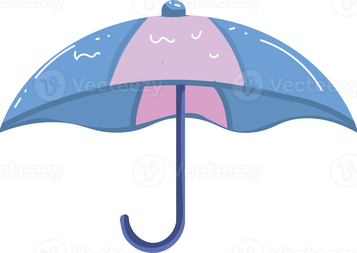 Open Umbrella Under Falling Rain Drops png
