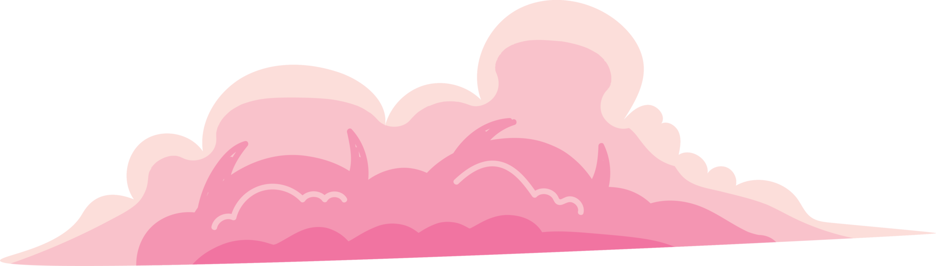Dreamy Pink Clouds in Anime Style Sky png