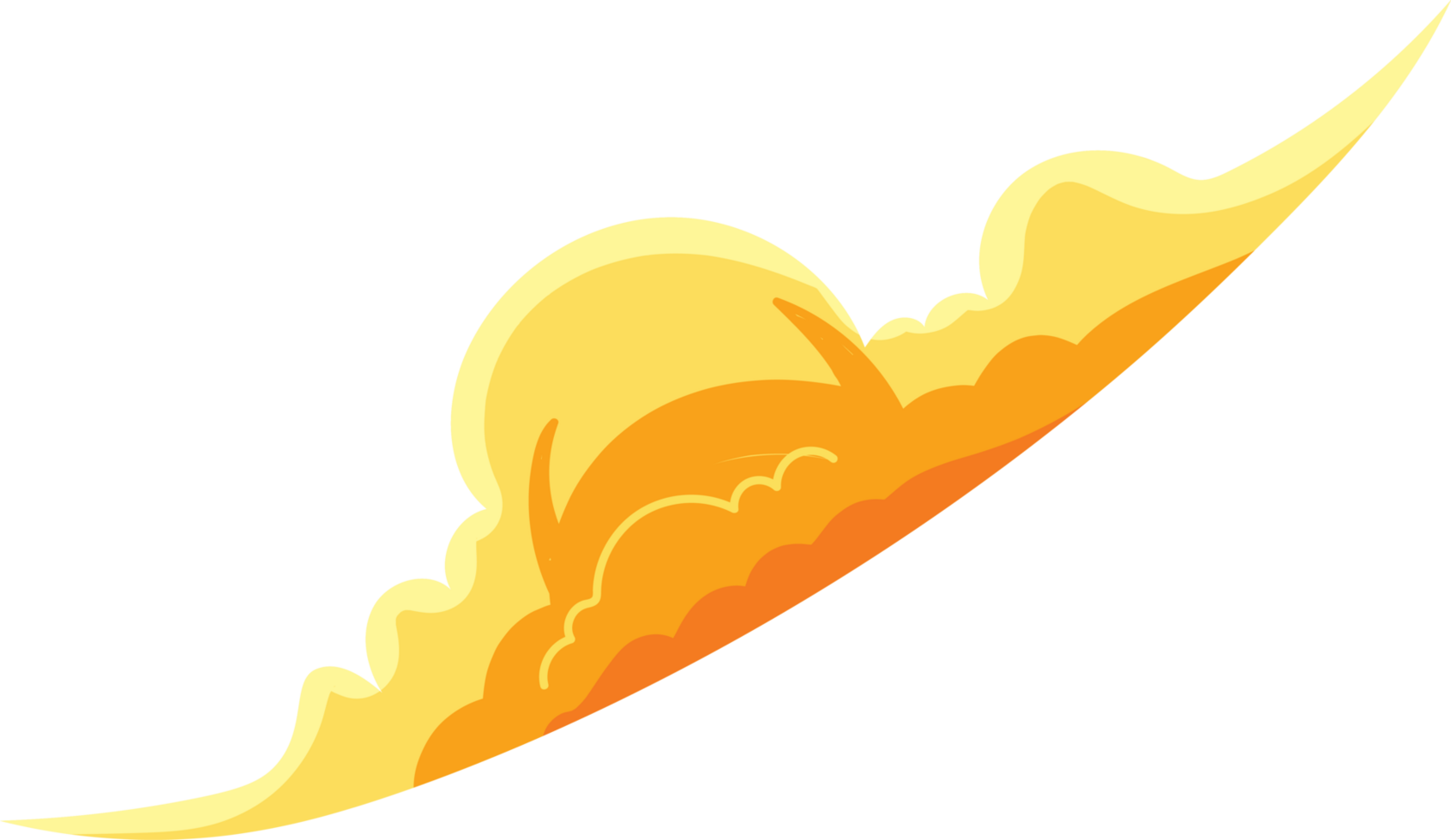 Magical Orange Cloudscape with Dreamy Atmosphere png