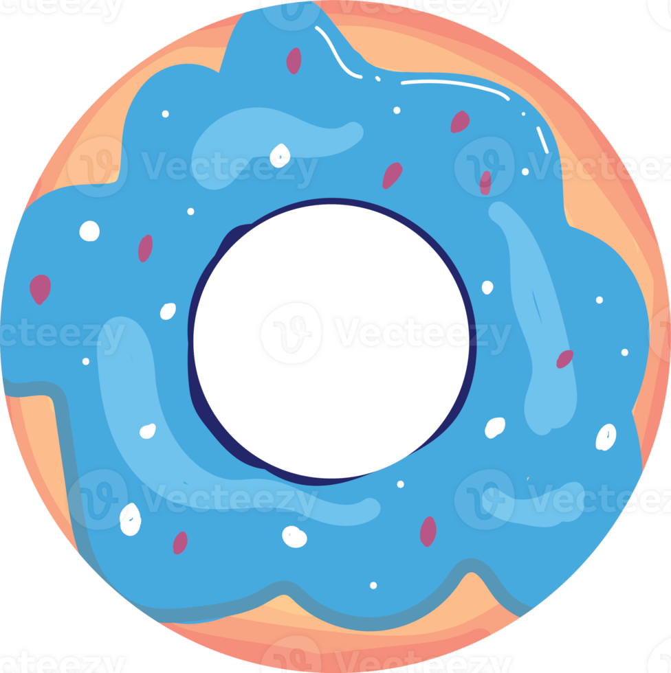 Fresh Baked Donuts Covered with Colorful Glaze png