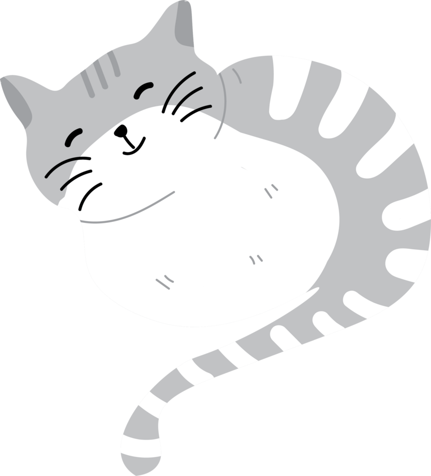 Sweet Kitten Enjoying Peaceful Cat Day Moment png