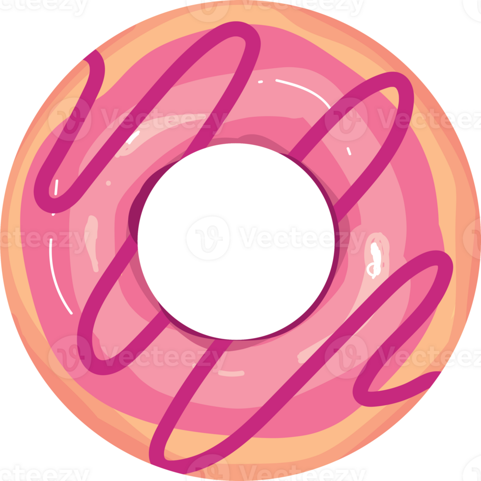 Round Doughnuts with Icing and Sprinkles for Dessert png