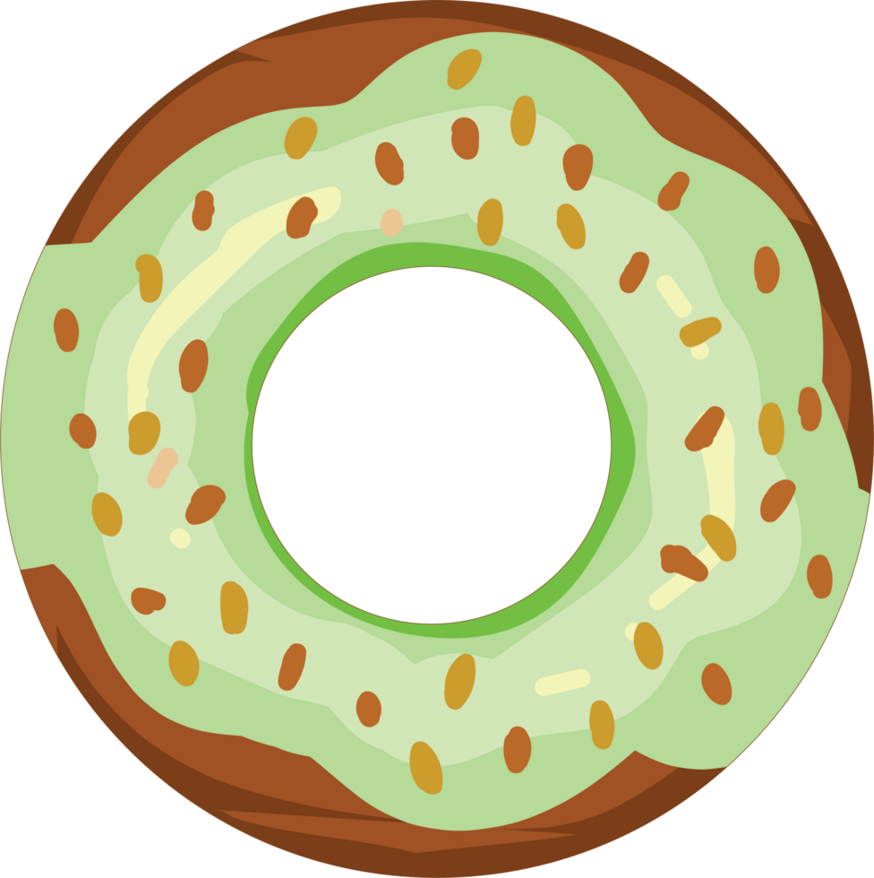 Donut with Strawberry Jam Topping for Bakery or Dessert Design png