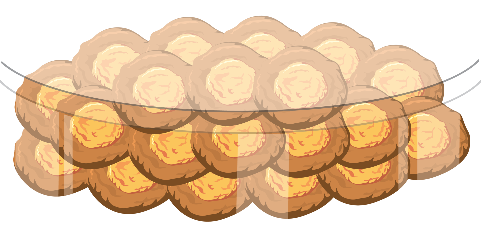 Traditional Celebration Cookies in Clear Containers for Eid png